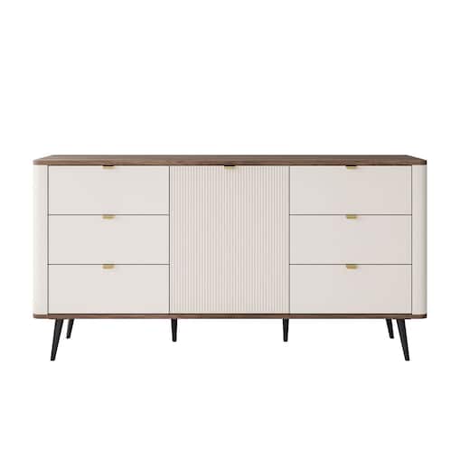 Komoda do przedpokoju AUTUMN 1D6S z sześcioma szufladami, kaszmir / orzech