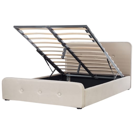 Łóżko z pojemnikiem RENNES 160 x 200 cm Beżowy