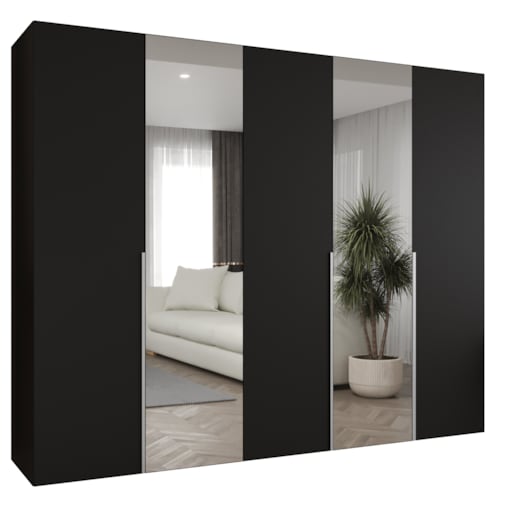 Szafa uchylna otwierana ALICANTE 2 250 wys. 202 cm Czarny + u. Kaszmir