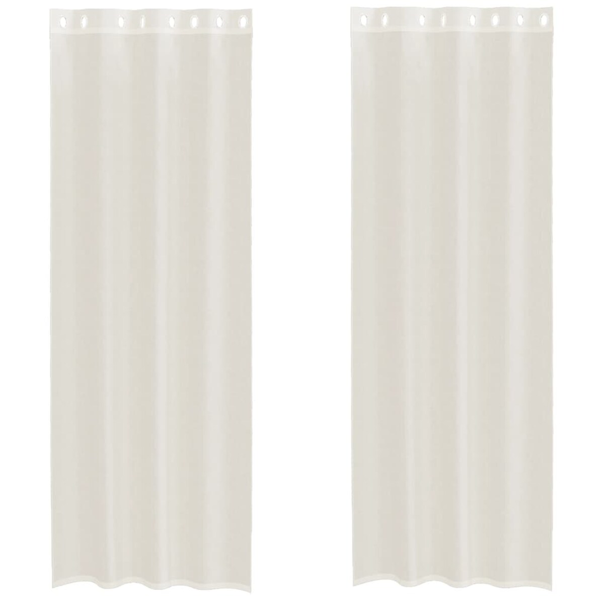 vidaXL Zasłony woalowe z przelotkami 2 szt. Kremowe 140x300 cm