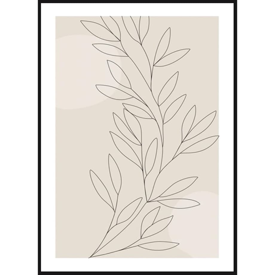 Poster Story, Plakat, Obraz - Gałązka W Konturach, wymiary 60 x 84 cm