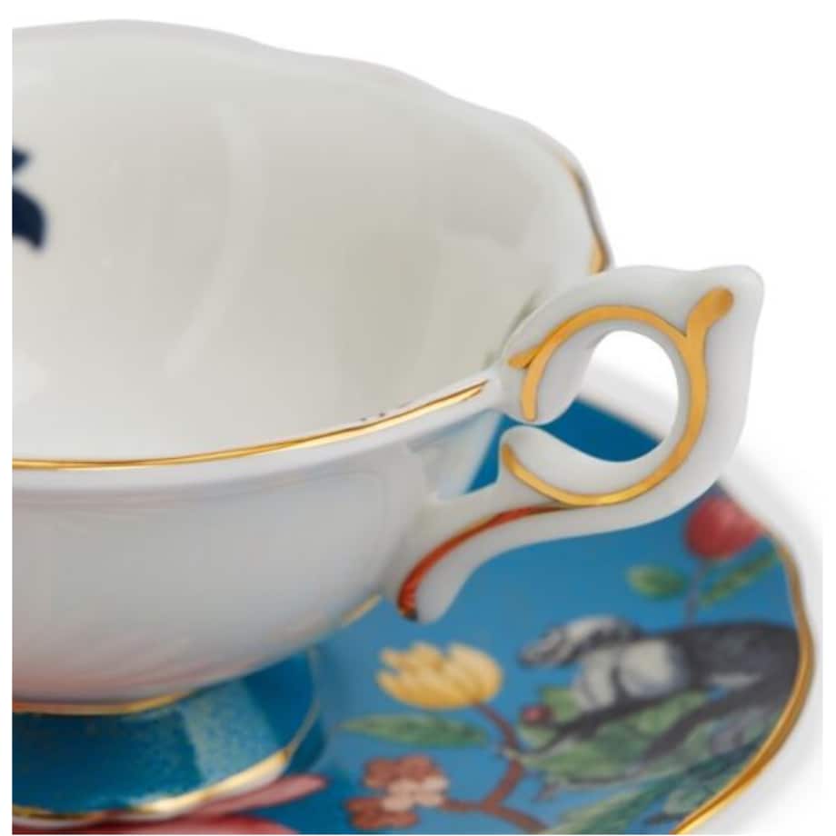 Filiżanka do herbaty ze spodkiem Sapphire Garden Wonderlust Wedgwood