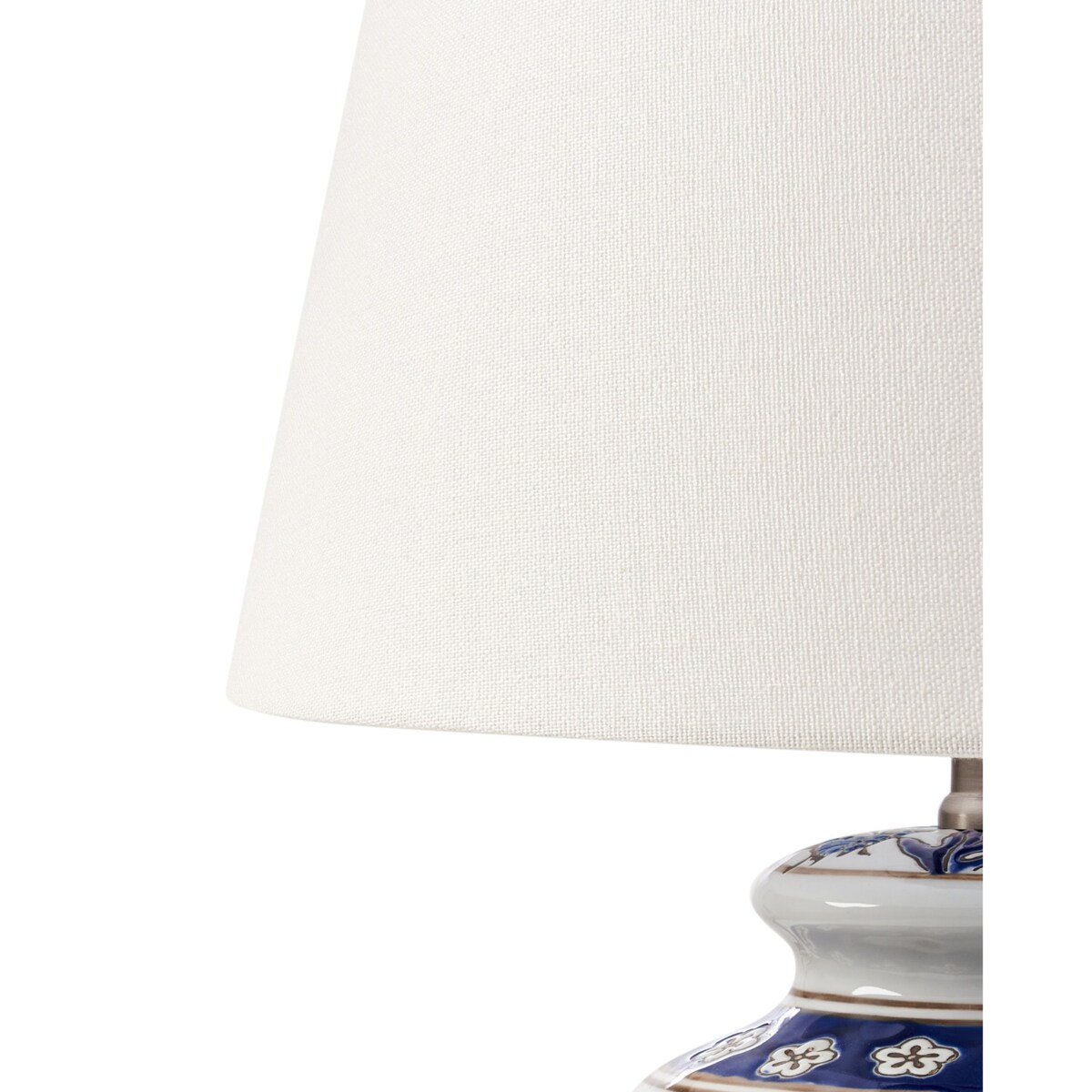 Lampa stołowa BIJELA Porcelana Biały/ niebieski