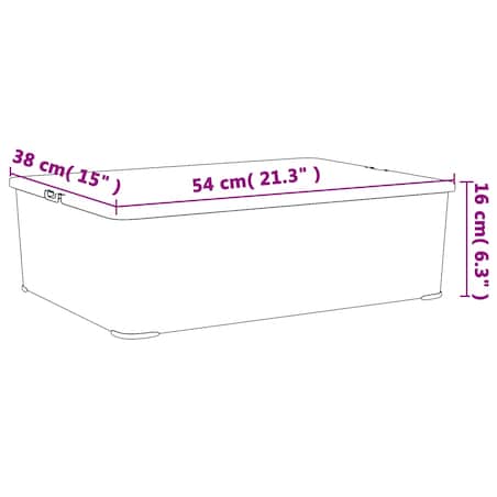 vidaXL Plastikowe pojemniki do przechowywania, 6 szt, 25L, sztaplowane