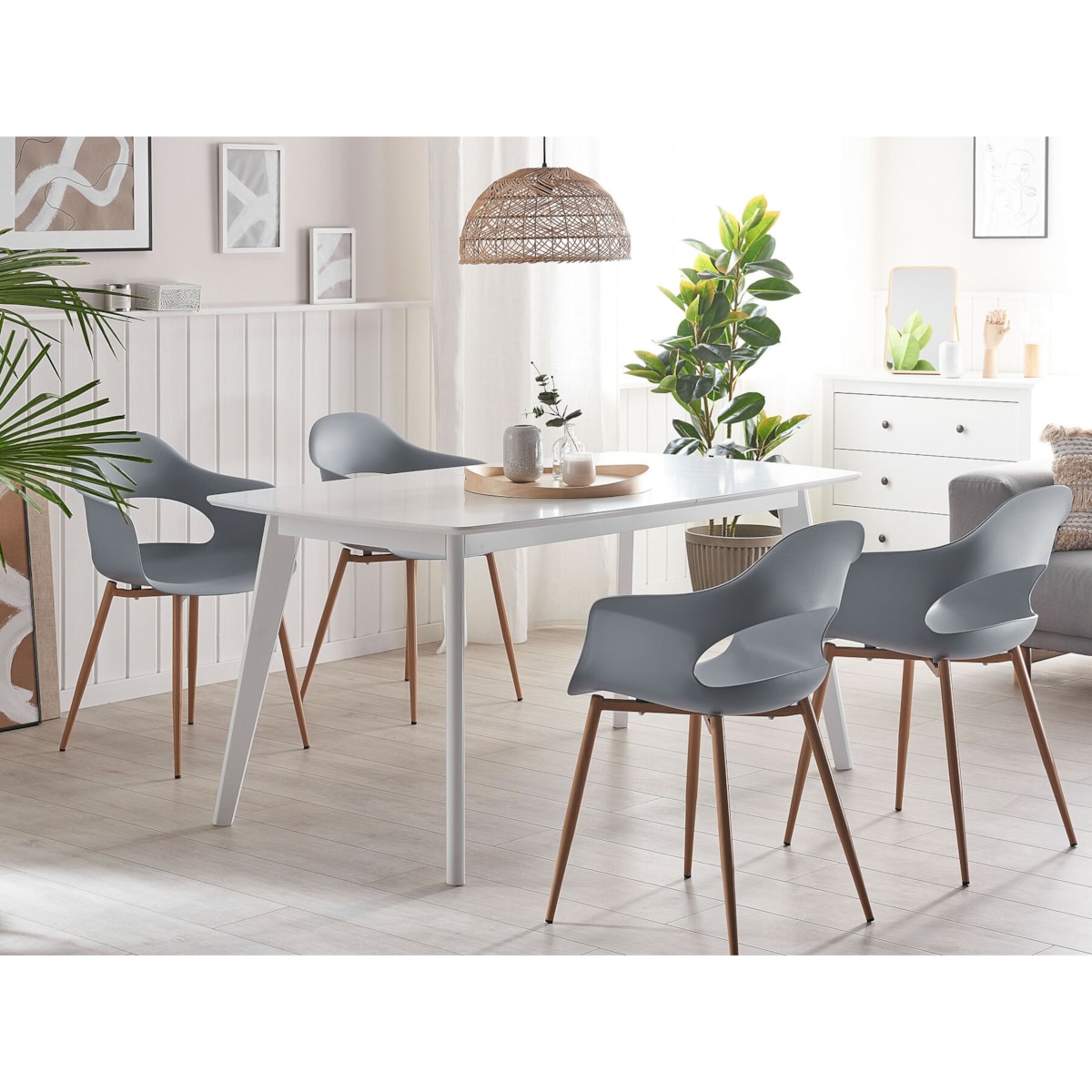 Zestaw 2 krzeseł szary UTICA