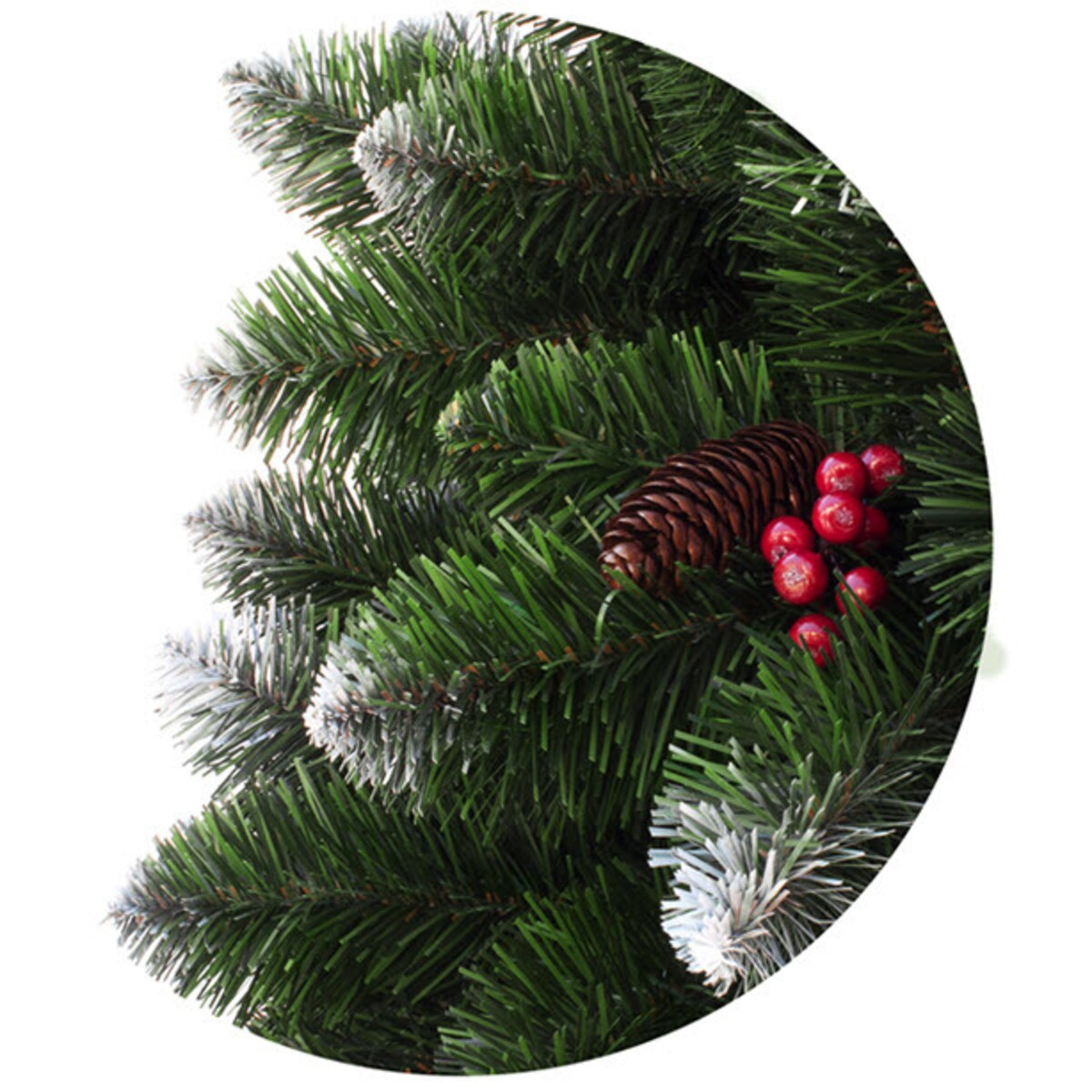 Choinka sztuczna Sosna ośnieżona z ostrokrzewem