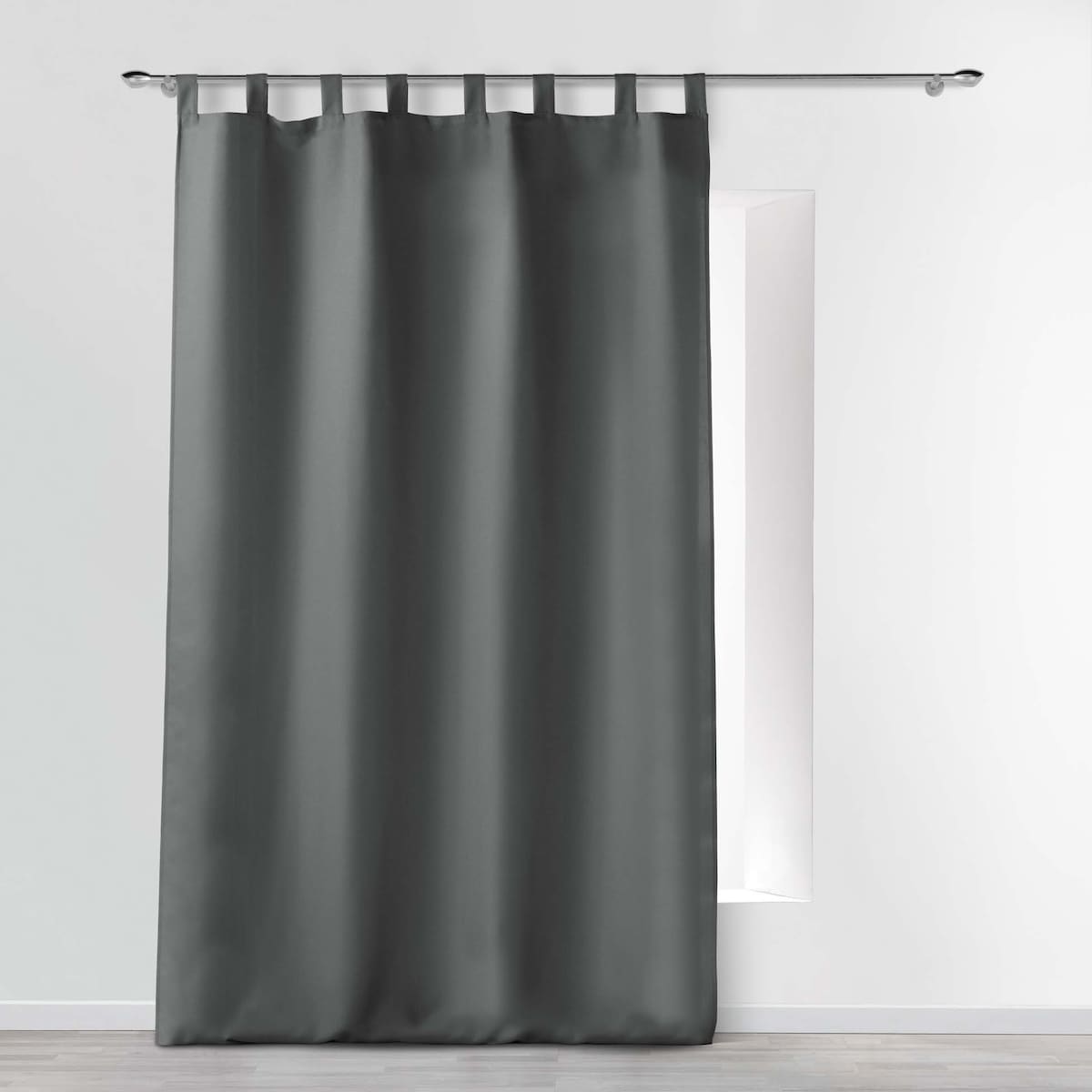 Zasłona na szelkach ESSENTIEL, 140 x 260 cm, szara