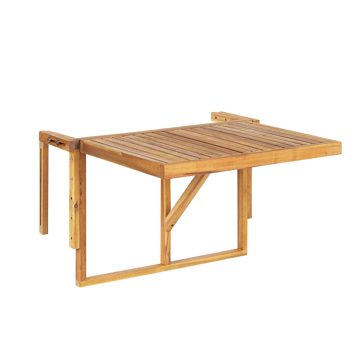 Stolik balkonowy Składane UDINE 70 cm 69 cm Drewno akacjowe Brązowy