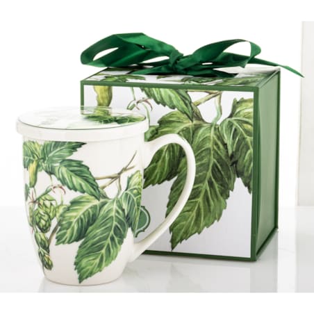 Kubek z zaparzaczem 350 ml w pudełku 11x12x9 cm HERBES pnącze