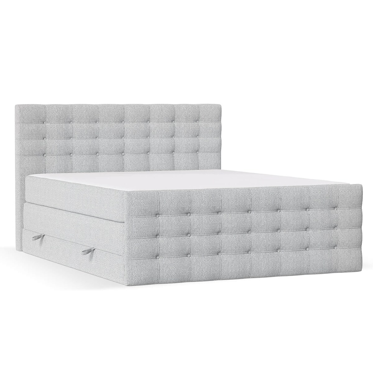 Łóżko kontynentalne STATE 160x200 z pojemnikiem, Jasny Niebieski, tkanina Grace 70