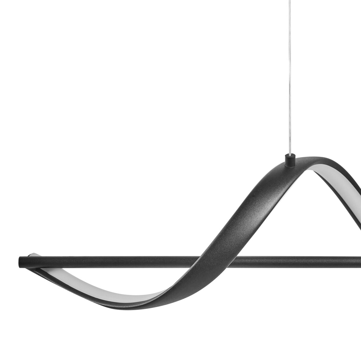 Lampa wisząca LED KHUTTI Z pilotem Ze ściemniaczem Metal Czarny