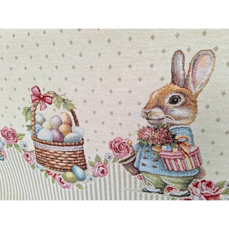 Obrus Wielkanocny 140X240 Cm Na Stół Ozdobny Dekoracyjny Zajączki