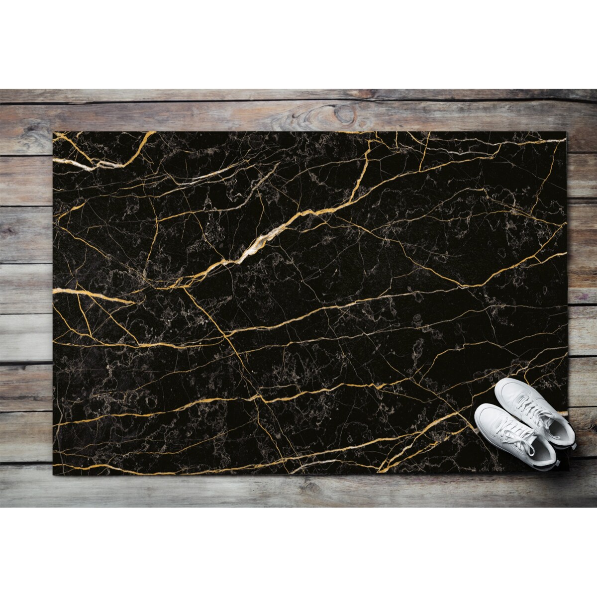 Wycieraczka zewnętrzna XXL Czarny marmur 150x100cm