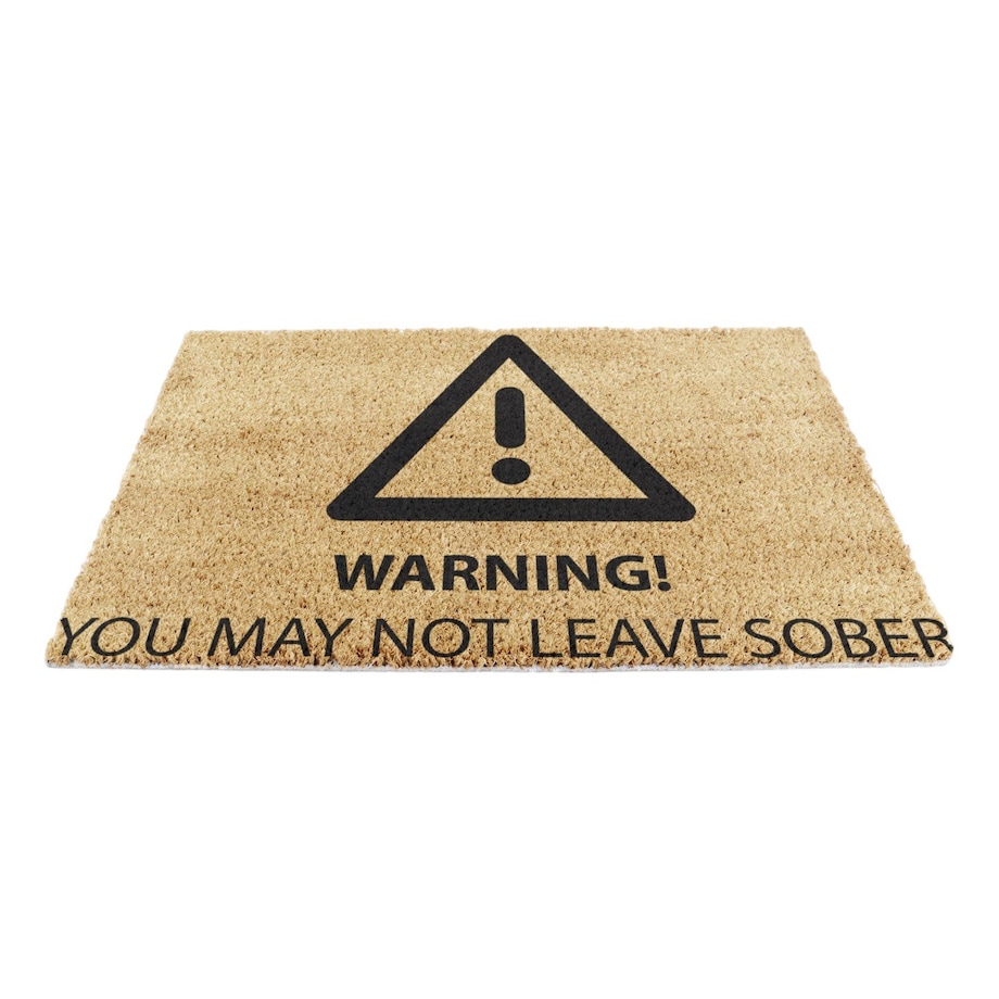 Sober Warning doormat