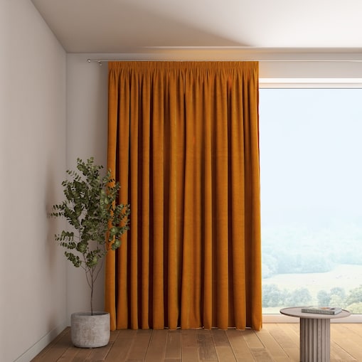 Zasłona na taśmie marszczącej 1 szt. 130x245 miodowy