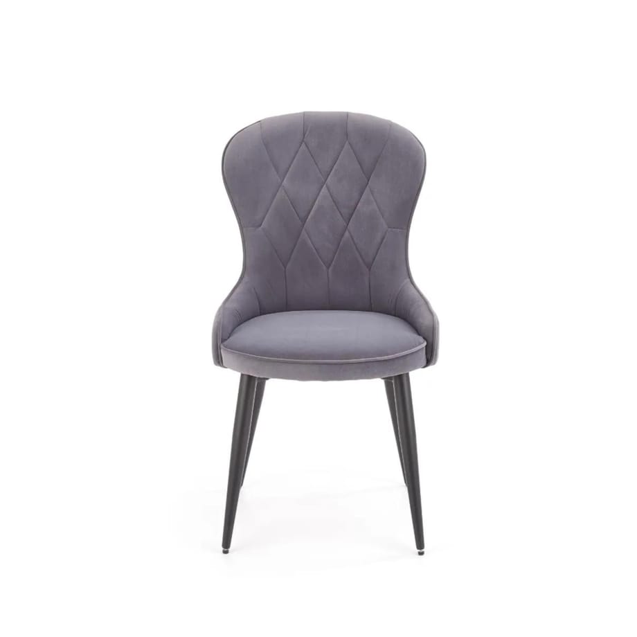 Krzesło tapicerowane K366 VELVET szare