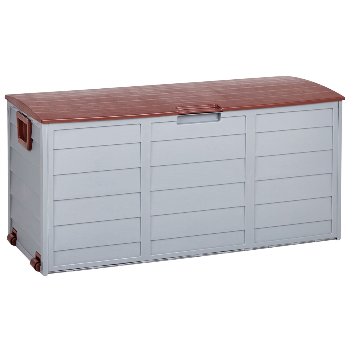 Skrzynia ogrodowa 112 x 50 cm szaro-brązowa LOCARNO