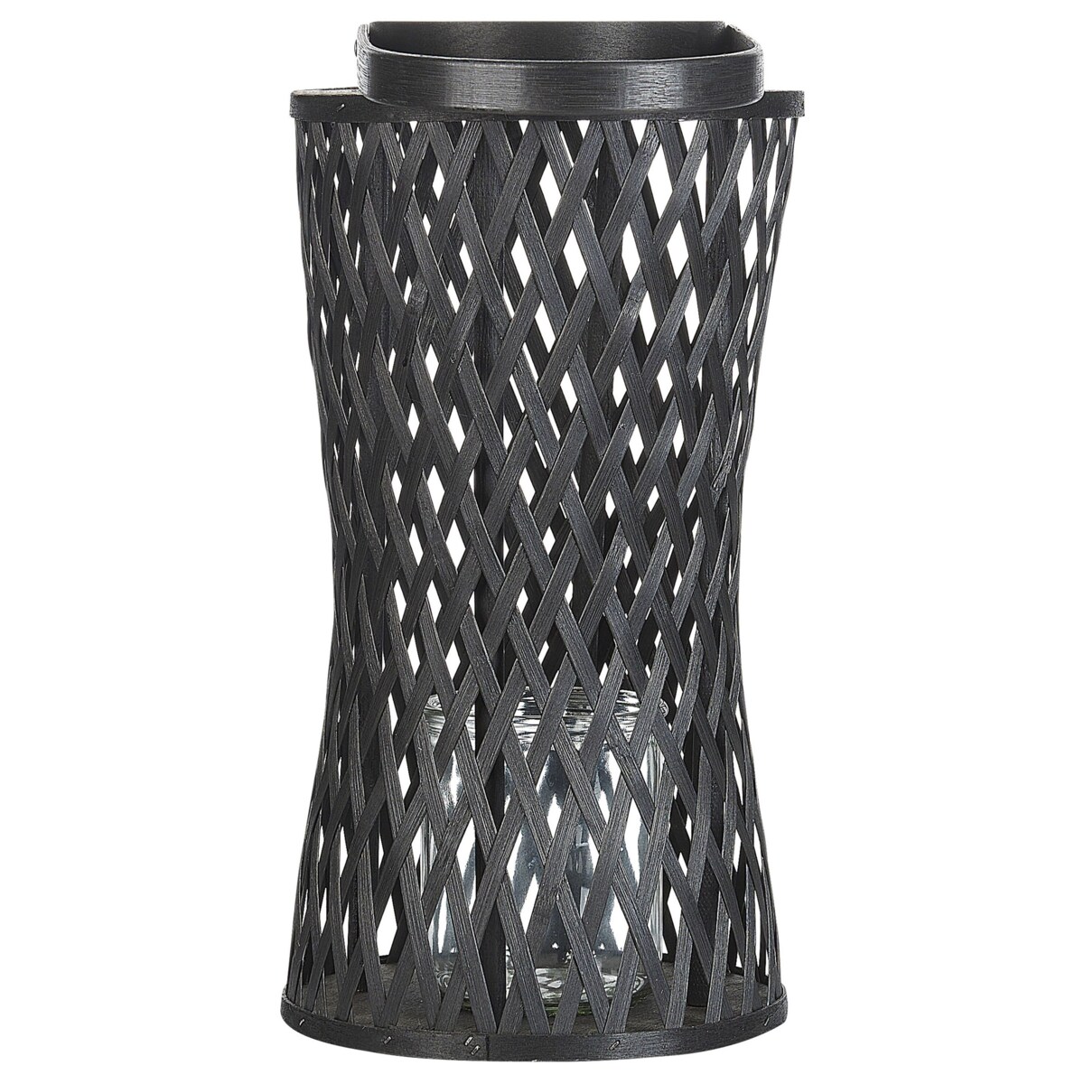 Lampion bambusowy 38 cm czarny MACTAN