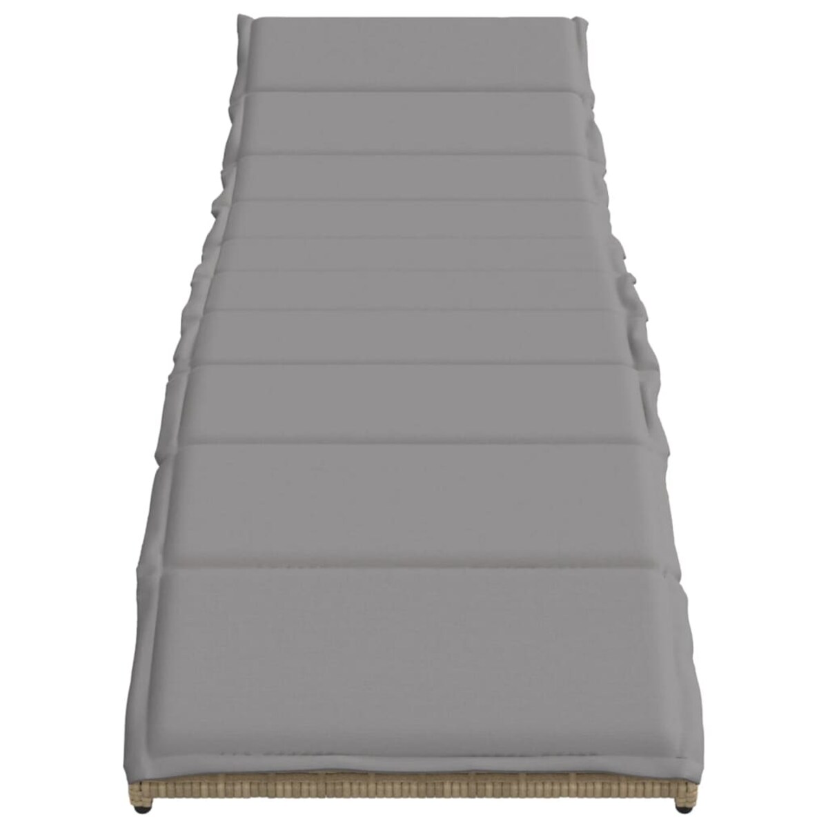 vidaXL Leżaki ze stolikiem, 2 szt., beżowe, polirattan