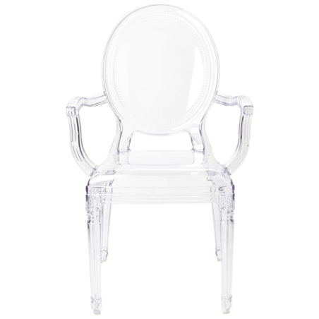 Krzesło Prince Arm KH010100202 do sypialni przezroczyste