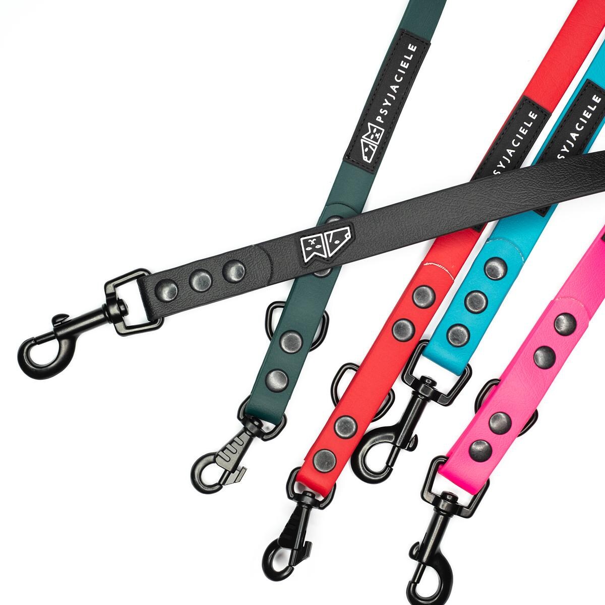 Smycz przepinana Biothane® dla psa lub kota "Green AF" - Rozmiar: M, Szerokość taśmy: 16mm