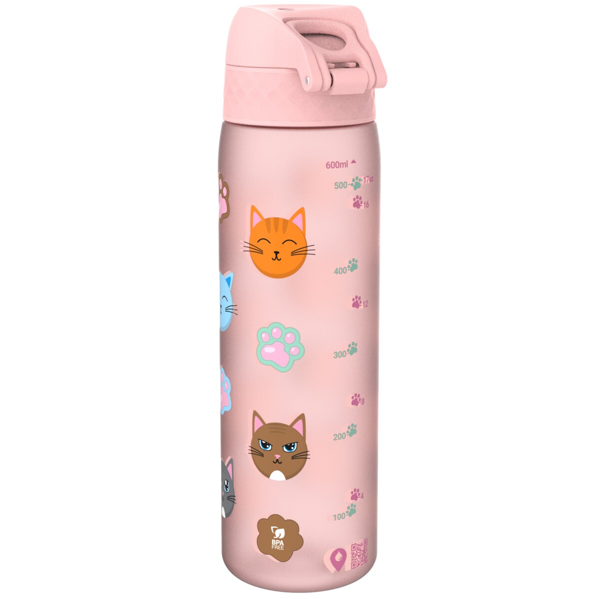 Butelka ION8 BPA Free I8RF500PRCATS Cats