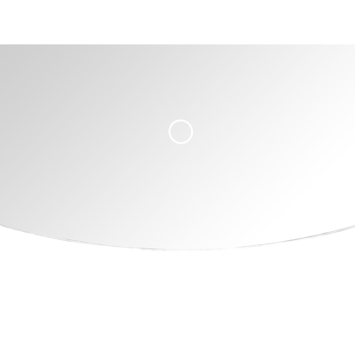 Półokrągłe lustro ścienne LED 60 x 120 cm srebrne LOUE