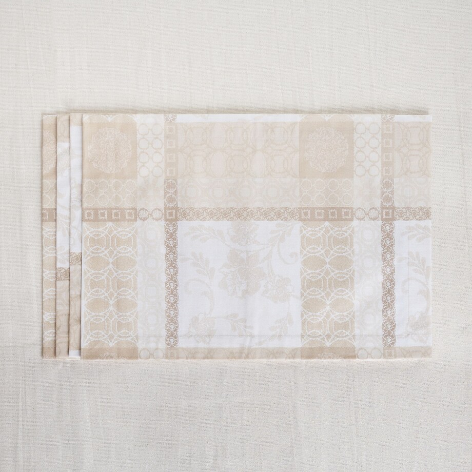 Powlekane podkładki Beige Symphony - 4 sztuki