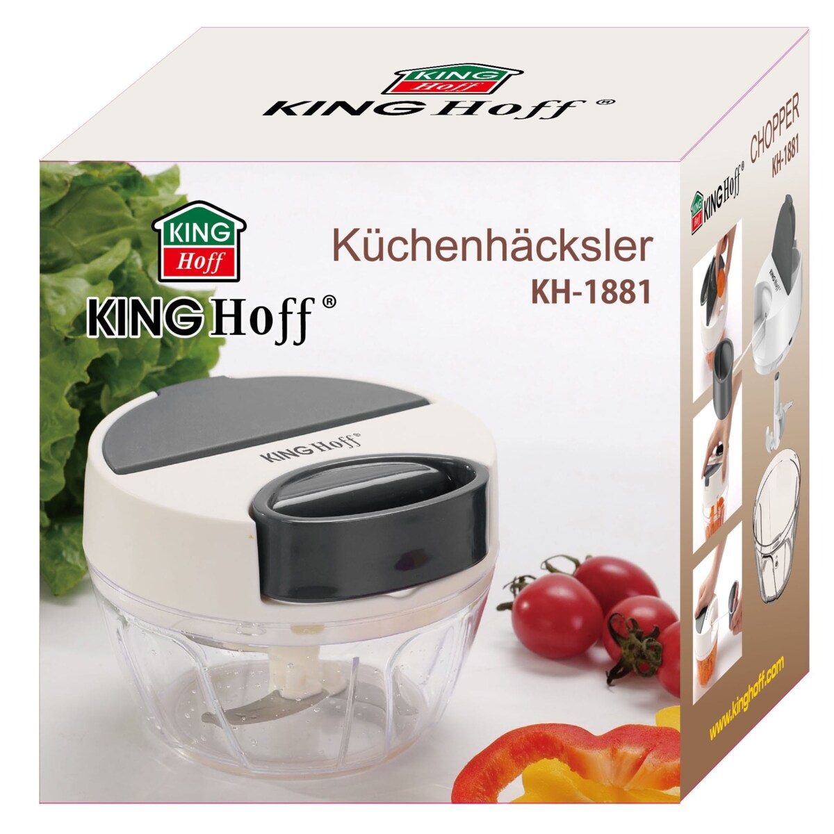 Rozdrabniacz siekacz kuchenny sznurkowy 400ml KINGHOFF