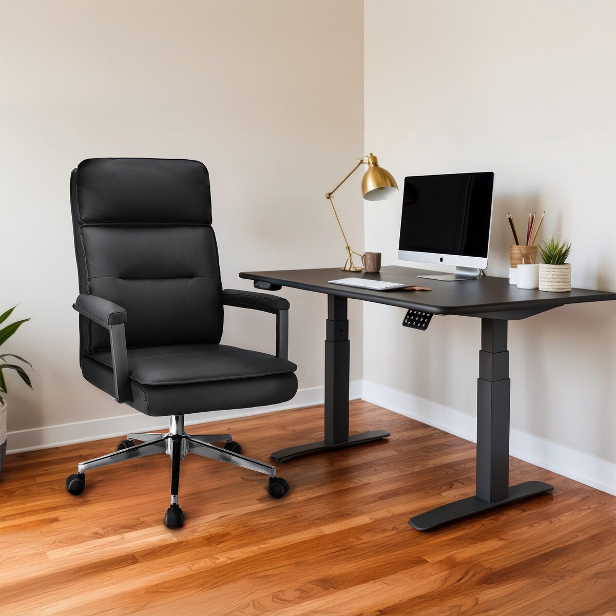 Fotel biurowy SEGO ekoskóra czarny