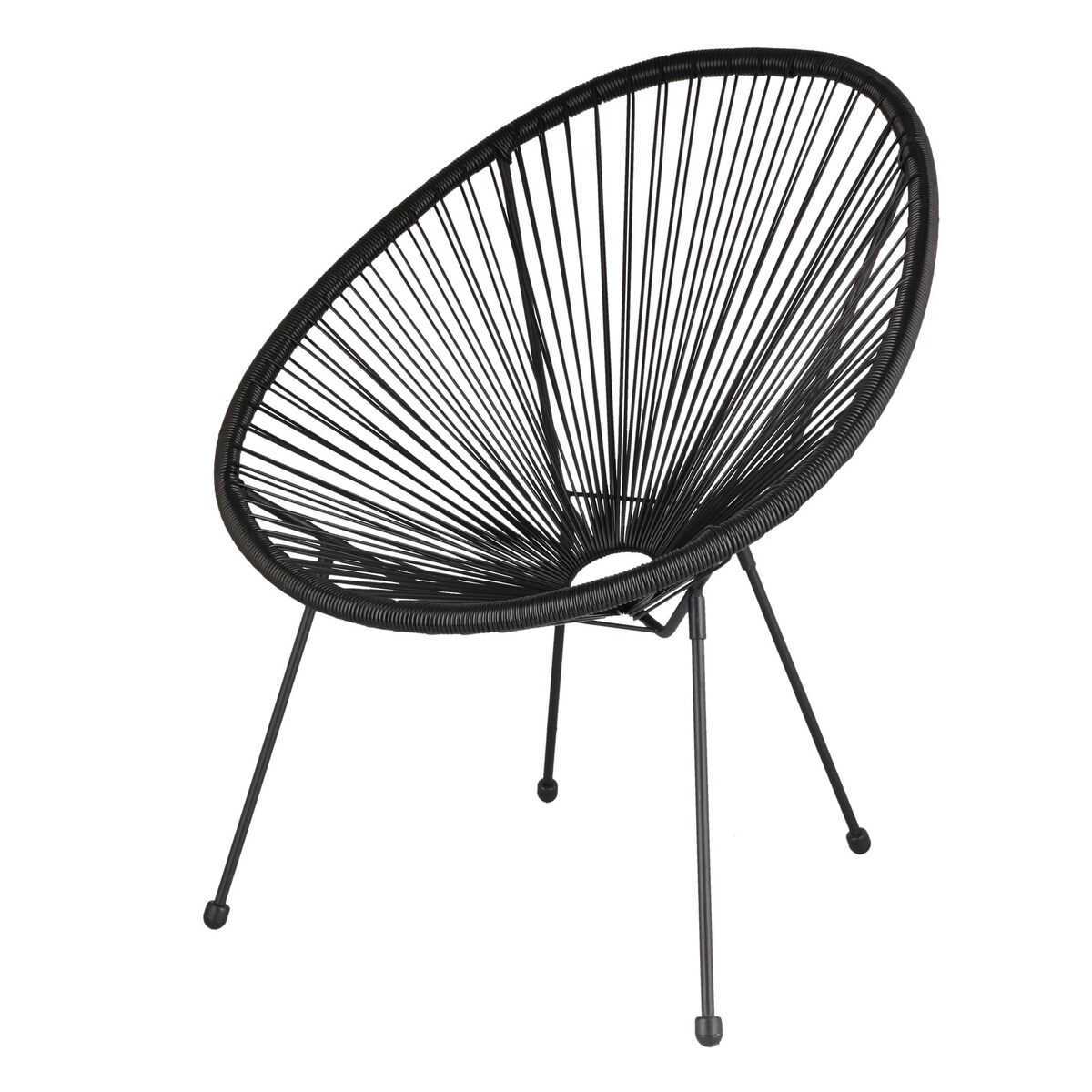 Krzesło ogrodowe ACAPULCO czarne na taras retro