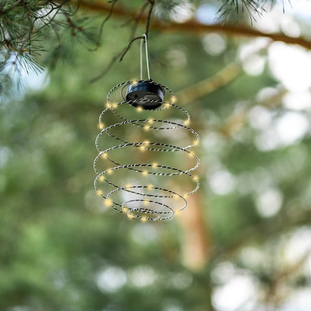 Lampki Solarne Ogrodowe Do Ogrodu Lampion Girlanda Spirala Wiszące 40 Led