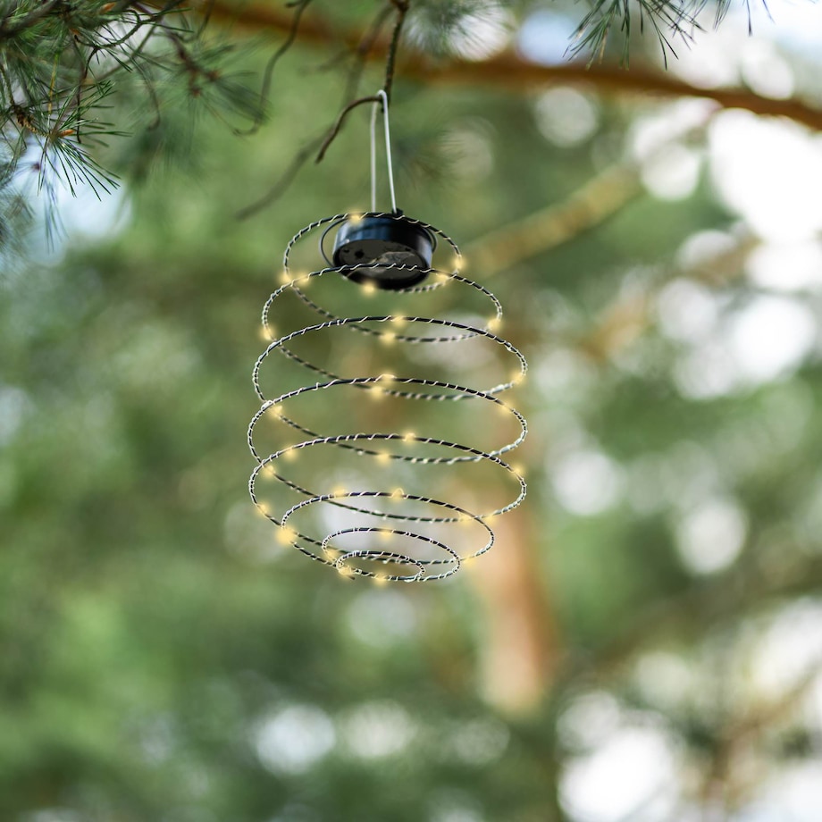 Lampki Solarne Ogrodowe Do Ogrodu Lampion Girlanda Spirala Wiszące 40 Led