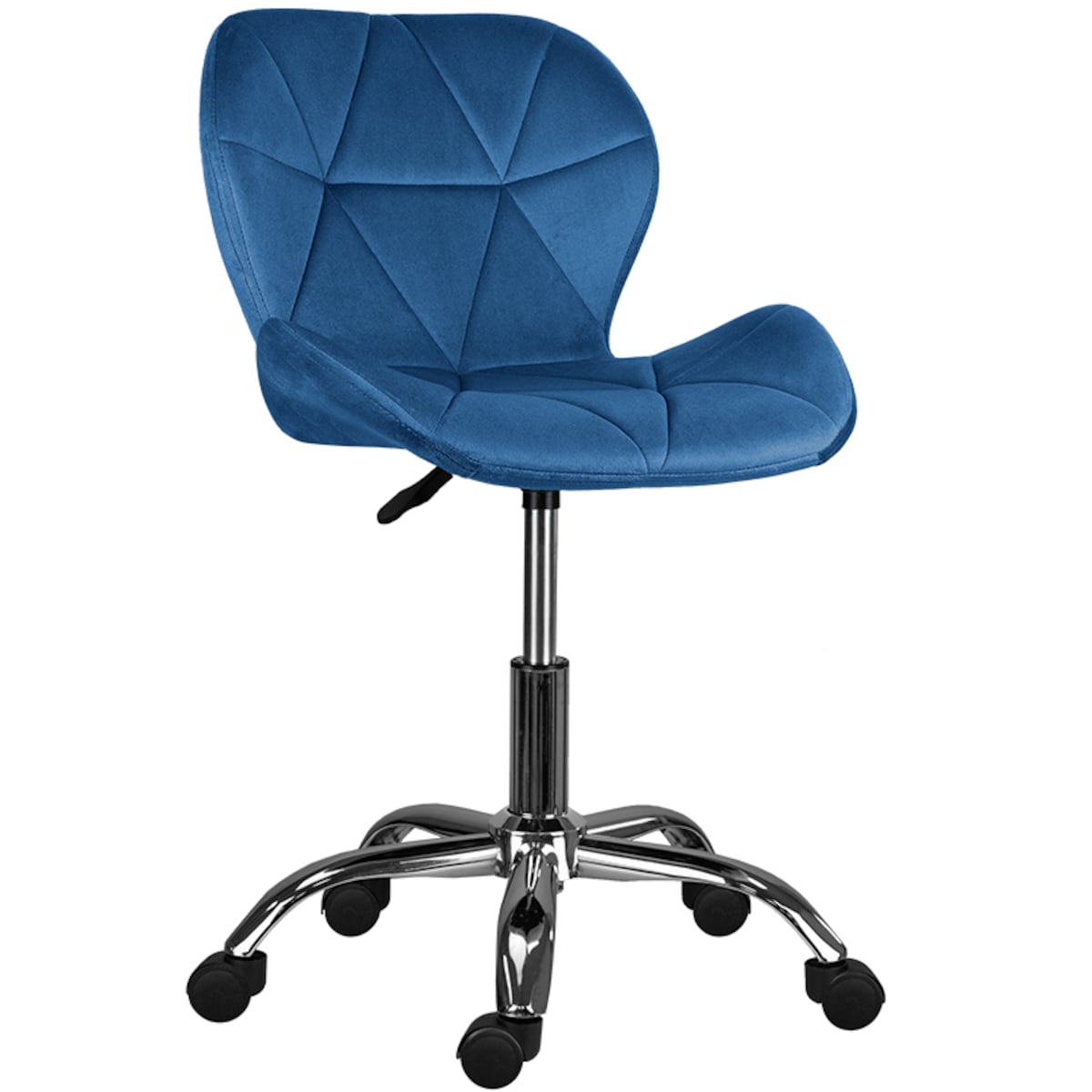 Krzesło biurowe obrotowe regulowane welurowe pikowane