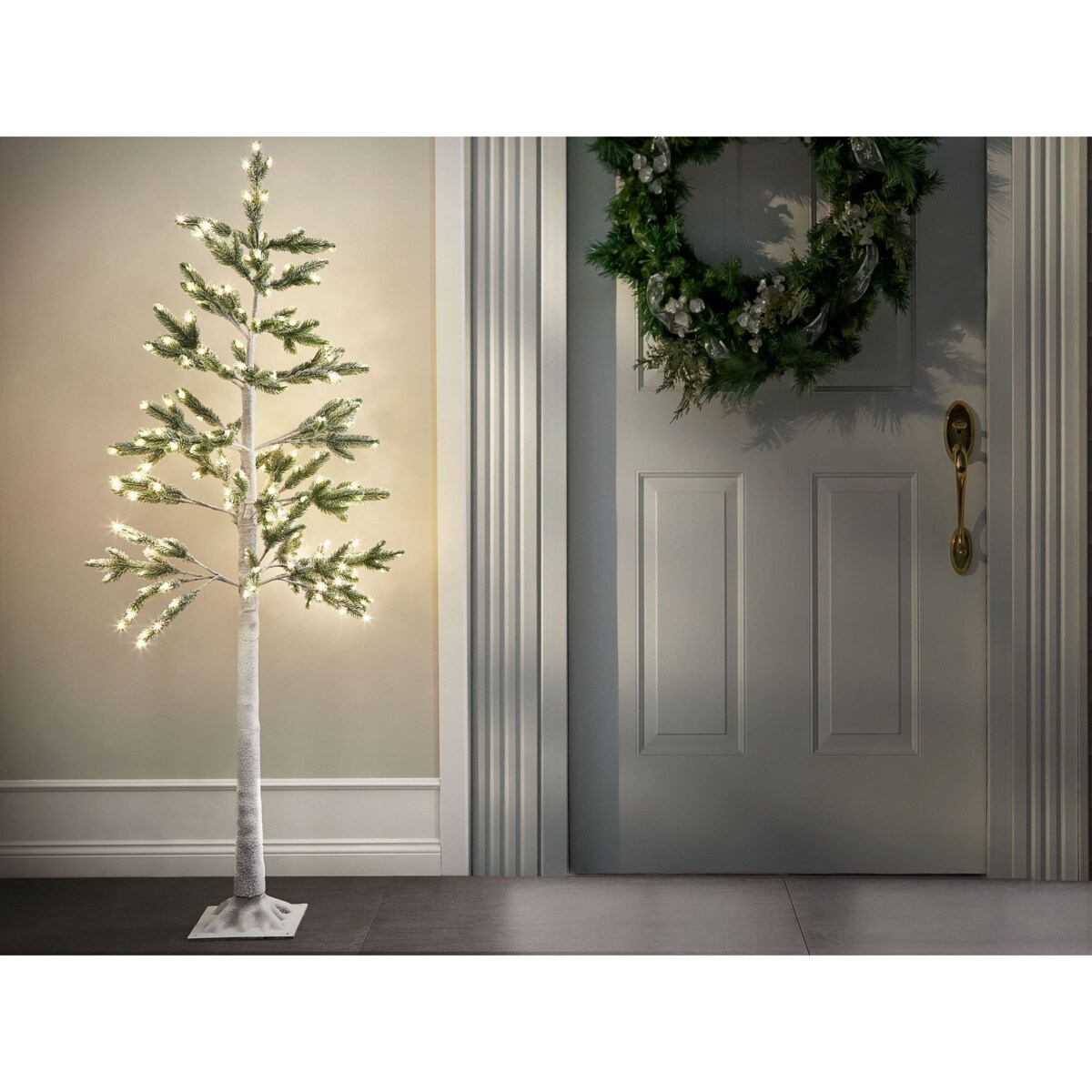 Dekoracja ogrodowa LED ALBIONI Drzewko 180 cm Biały