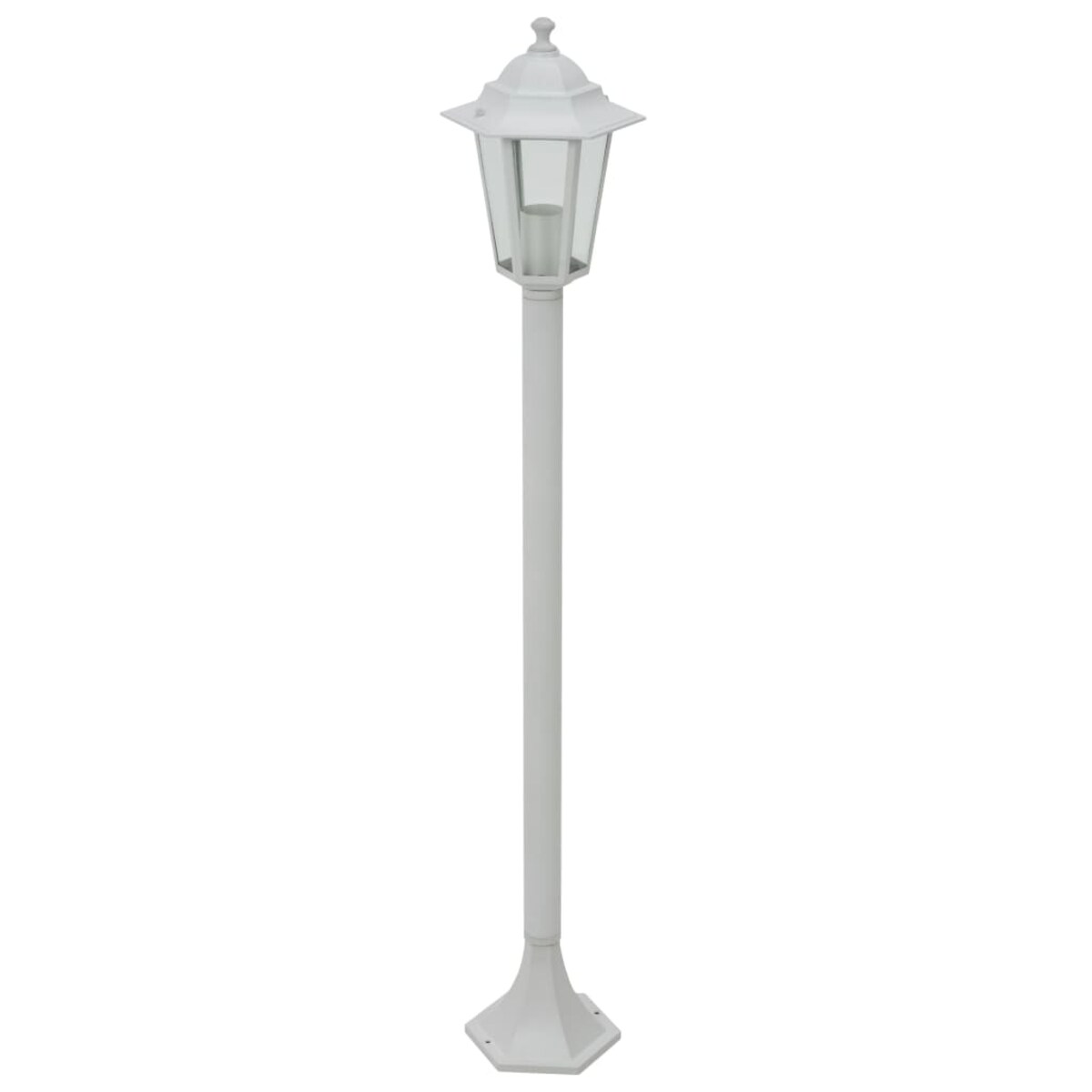 vidaXL Lampy ogrodowe, 110 cm, E27, aluminium, 6 szt., białe