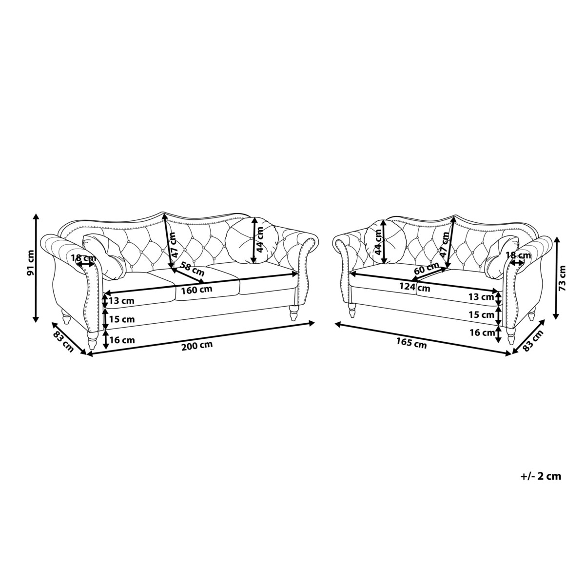 Komplet wypoczynkowy welurowy 5-osobowy czarny SKIEN