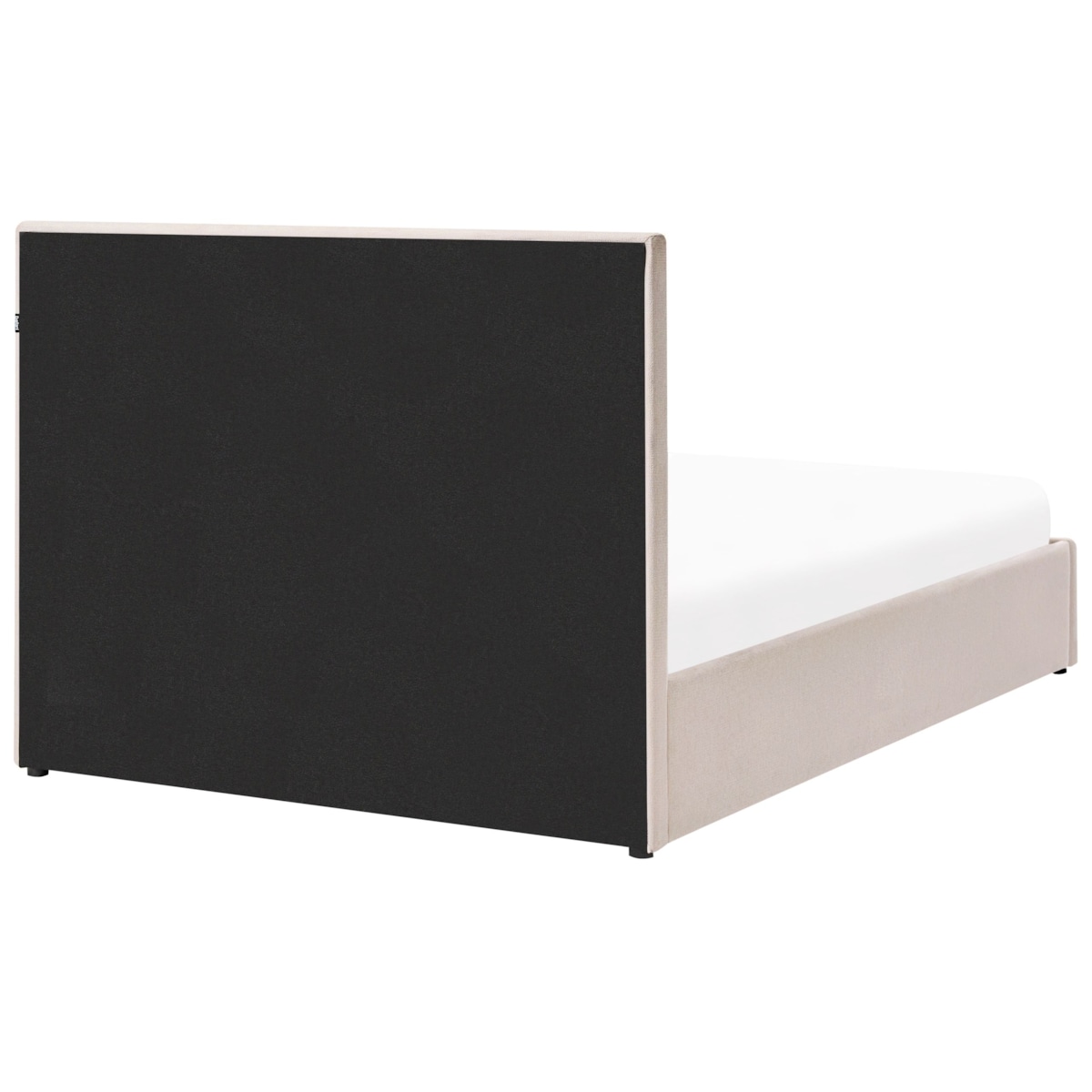 Łóżko z pojemnikiem QUIBERON 140 x 200 cm Beżowy