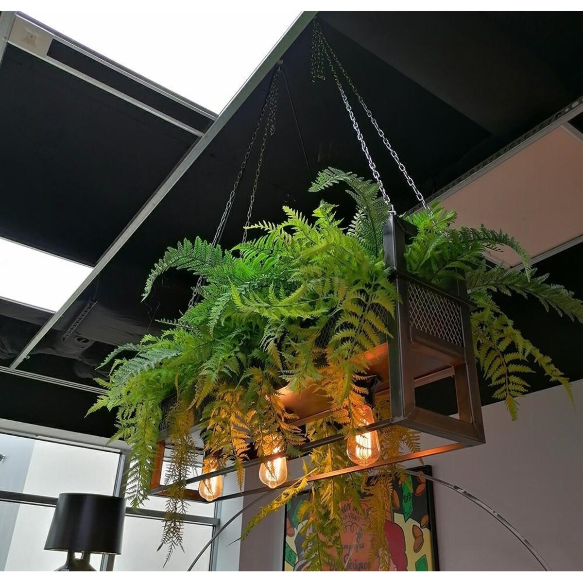 Lampa wisząca Semira OSW000933 dekoracyjna doniczka srebrna