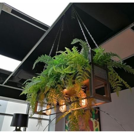 Lampa wisząca Semira OSW000933 dekoracyjna doniczka srebrna