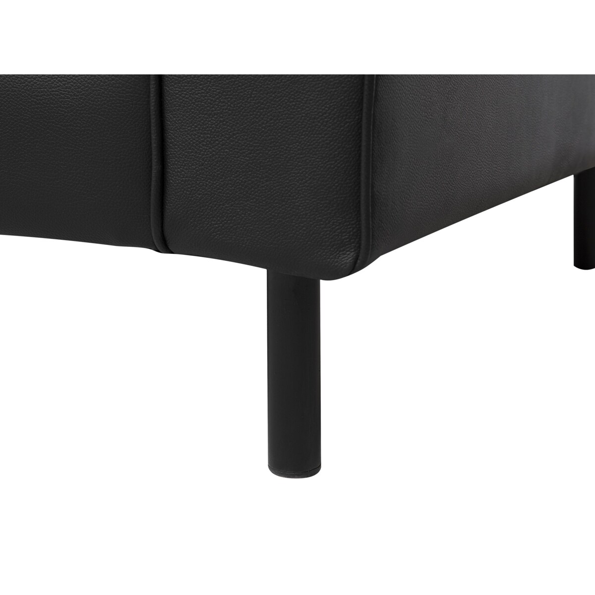 Sofa 3-osobowa skórzana czarna SAVALEN