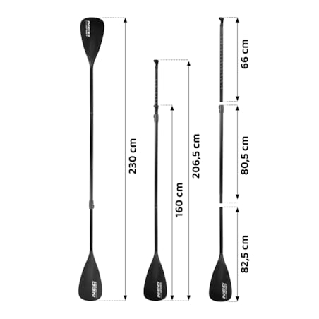 Składane wiosło do deski SUP kajakowe regulowane 230cm Neo-Sport