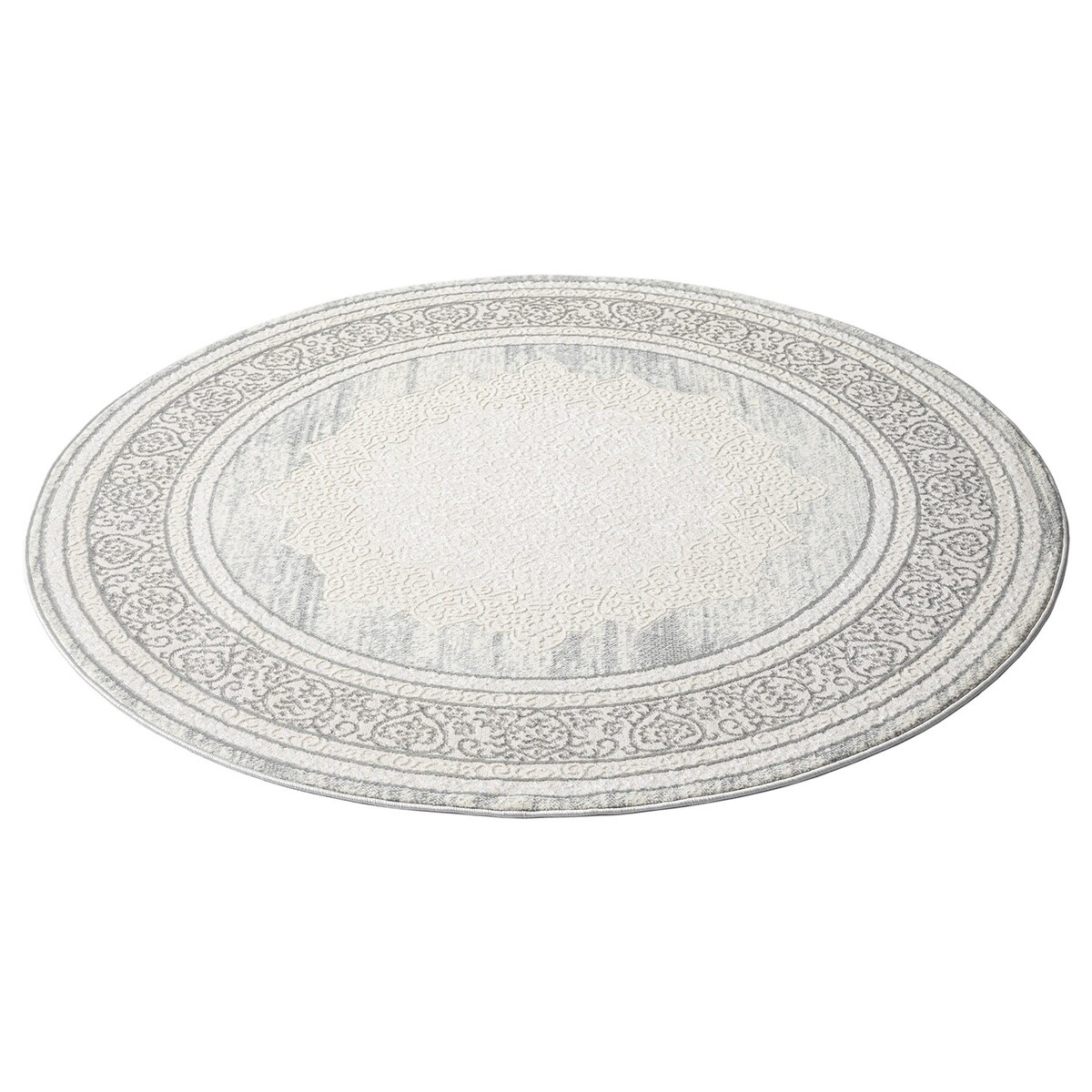 Dywan Glamour okrągły klasyczny do salonu i jadalni Antique 2090 Szary 160x160