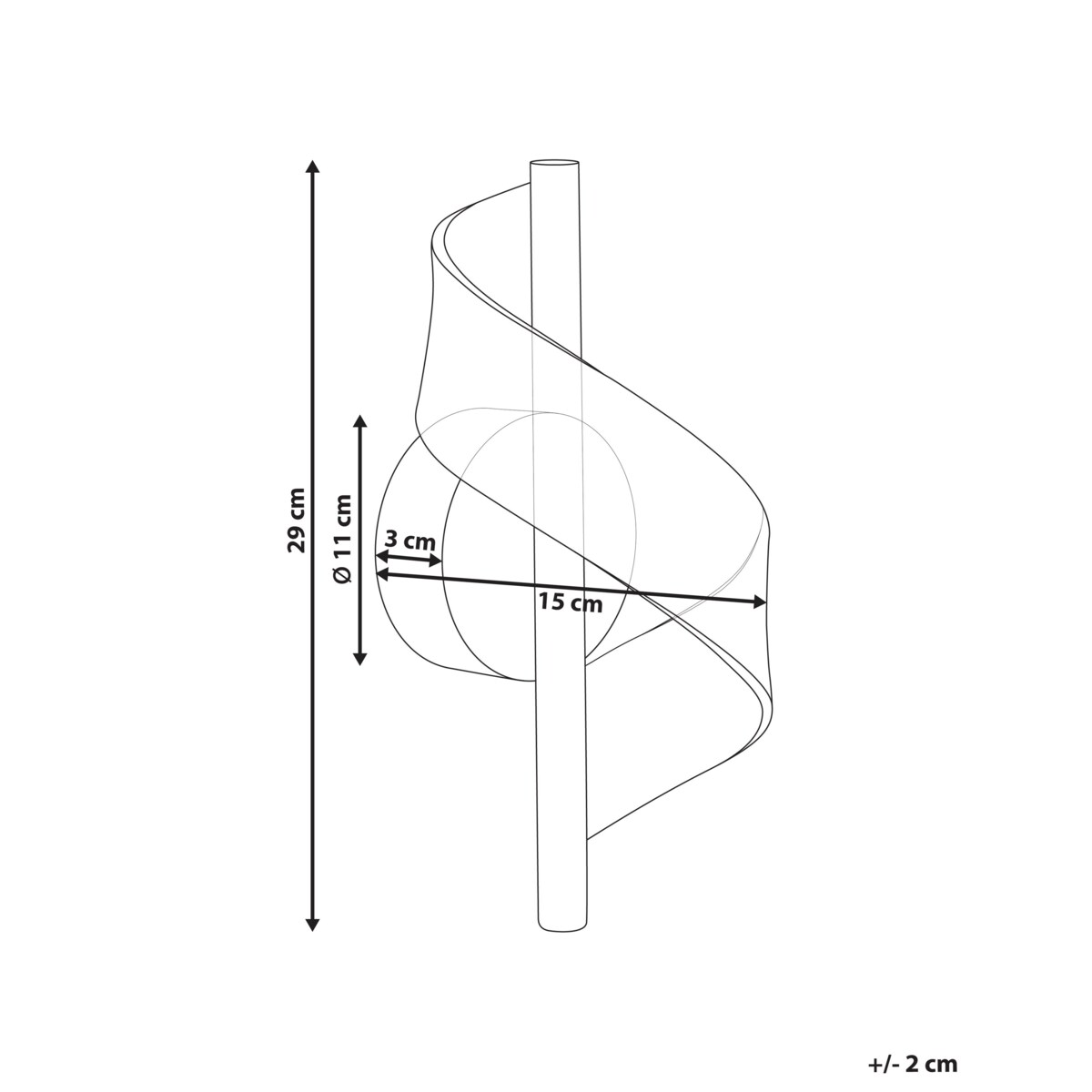 Lampa ścienna LED SARELA Metal Czarny