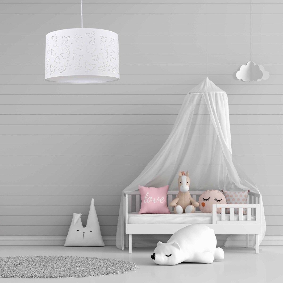 Lampa sufitowa wisząca Light Prestige Flowers biały 1 x E27 1 szt.