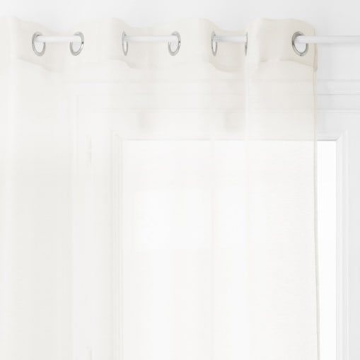 Zasłona na okno z metalowymi pierścieniami, łatwa w montażu firana o prostym designie