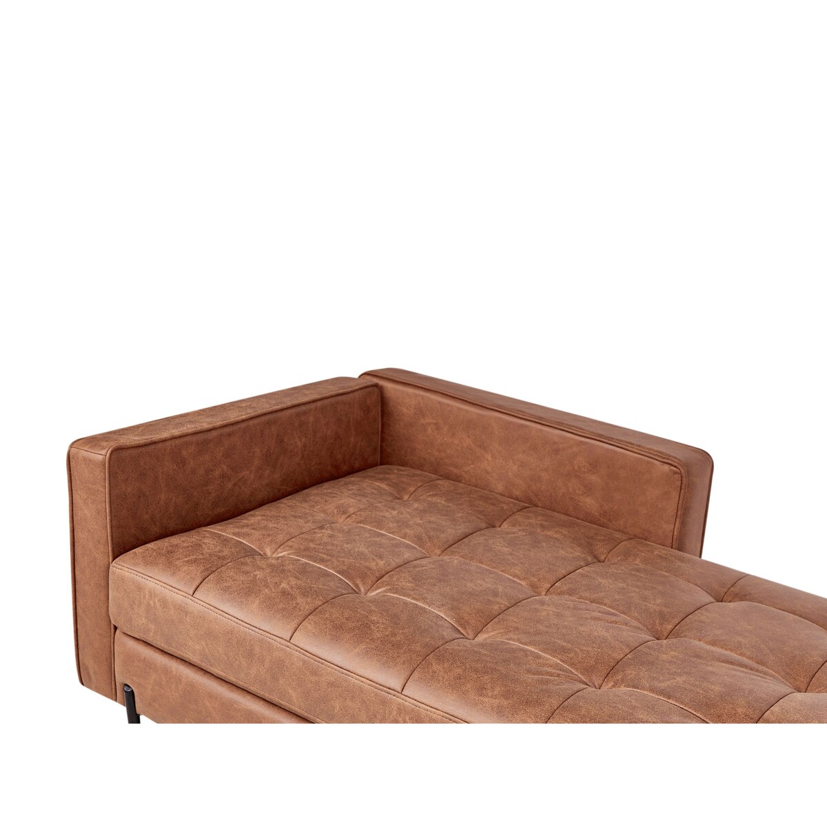 Szezlong lewostronny złoty brąz REBAIS