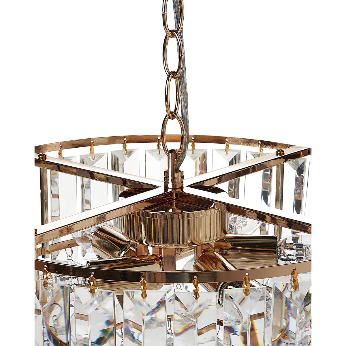 Żyrandol kryształowy 40 cm złoty ACHEIRO