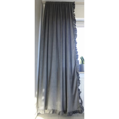 Zasłona Na Okno Okna Z Falbanką Do Salonu Sypialni 150X250 Cm Grafit