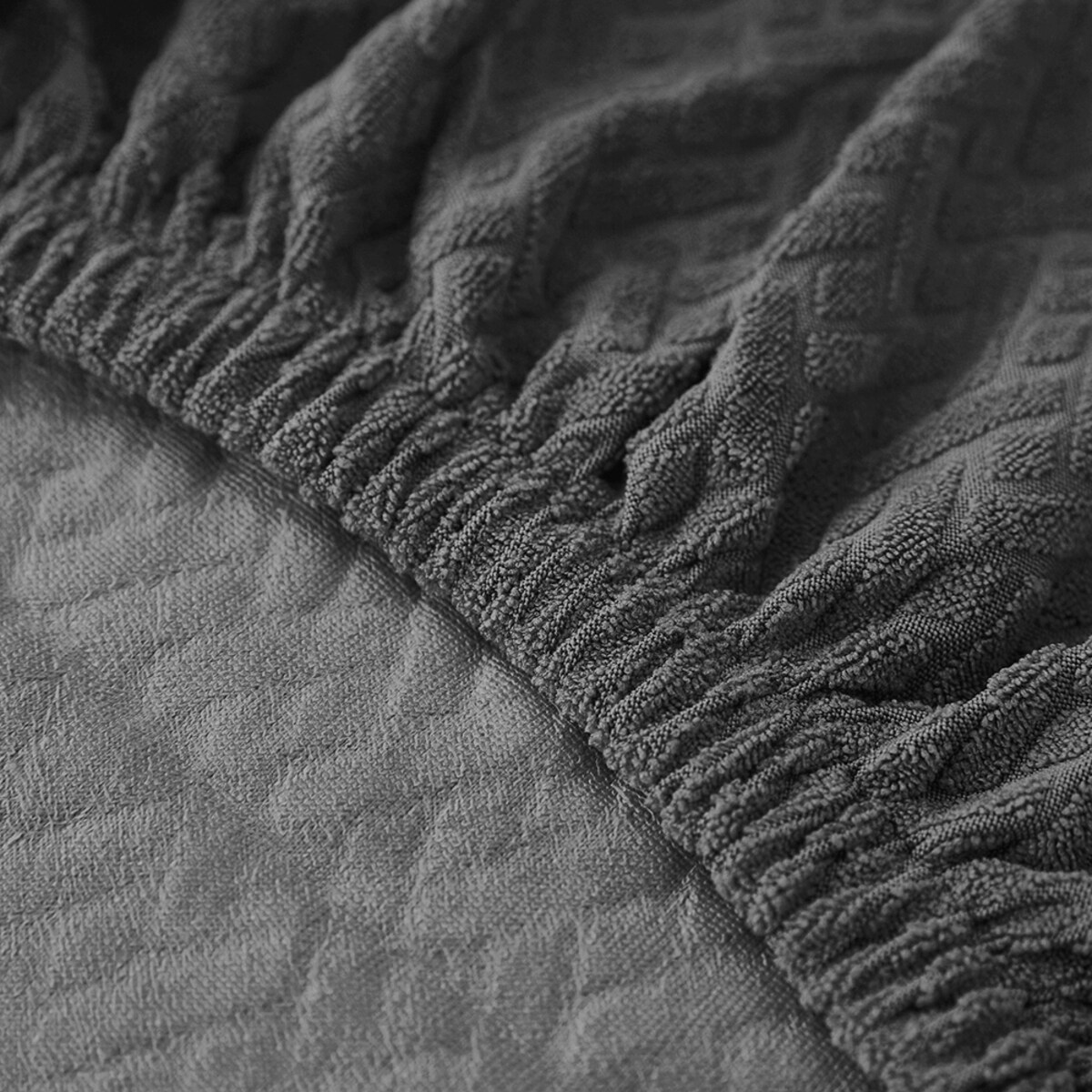 POKROWIEC NA KRZESŁO GRAFITOWY ŻAKARD ELASTYCZNY [10-Z1-GRF]